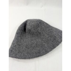Anthropologie Taupe‎ Gray Wool 100% Cloche Bucket Hat One Size